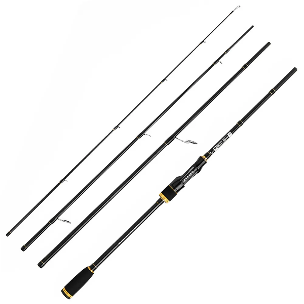 

4 Section M Power 5-25g Fast Action Lure Rod Carbon Fishing Rod Casting Spinning Travel Rod 2.1m 2.4m 2.7m