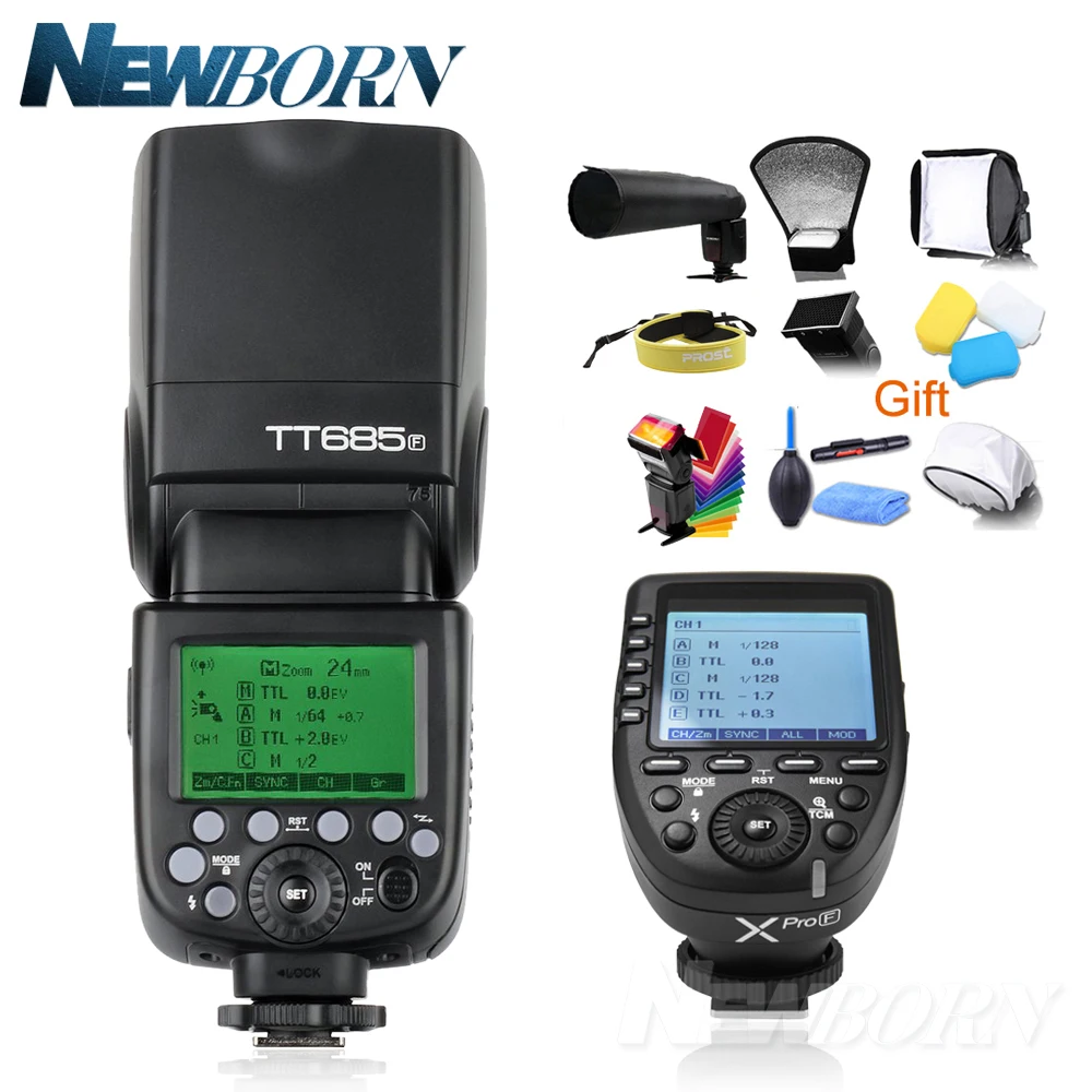 Вспышка для камеры Godox TTL II Autoflash TT685F 2 4G Беспроводная HSS 1/8000s GN60 + система X комплект