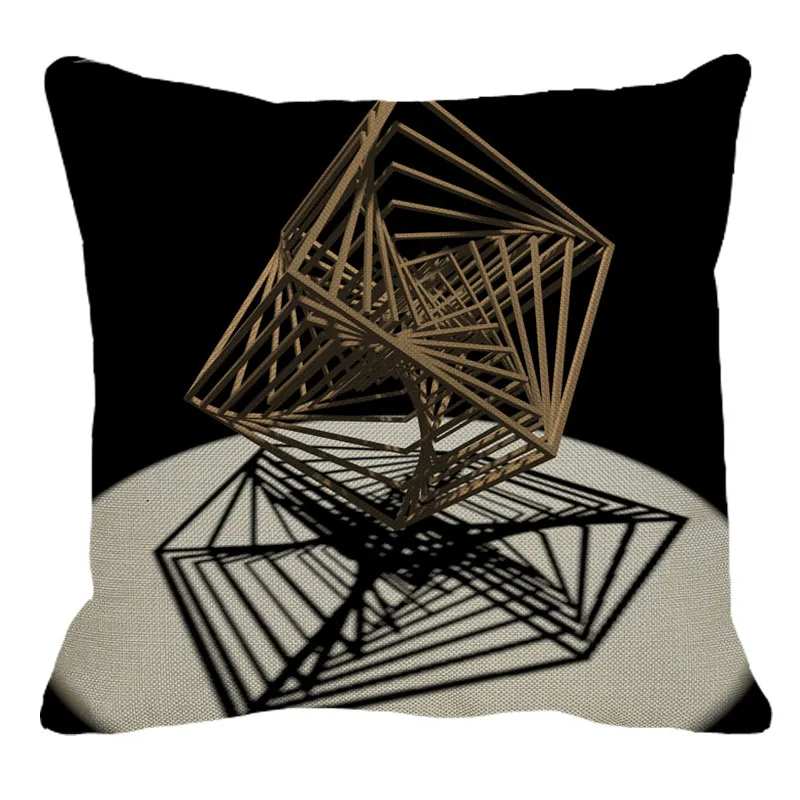 

XUNYU 45cmx45cm Creative Geometric object pattern linen cotton comfortable cushion cover home sofa decoration Pillow Cover YH094