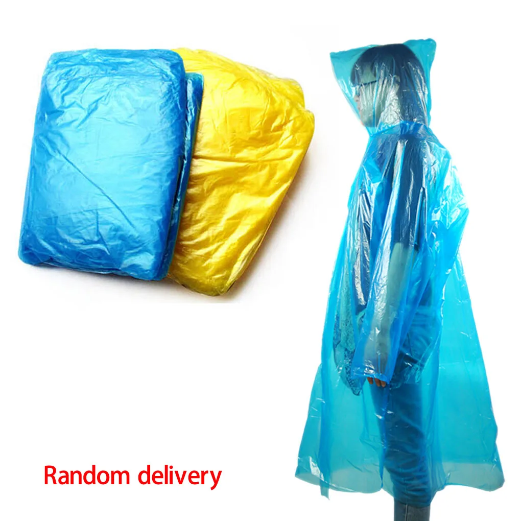 

One-Time Emergency Waterproof Cloth Raincoat Travel Camping Must Rain Coat Adult Unisex Disposable Raincoat Color Random