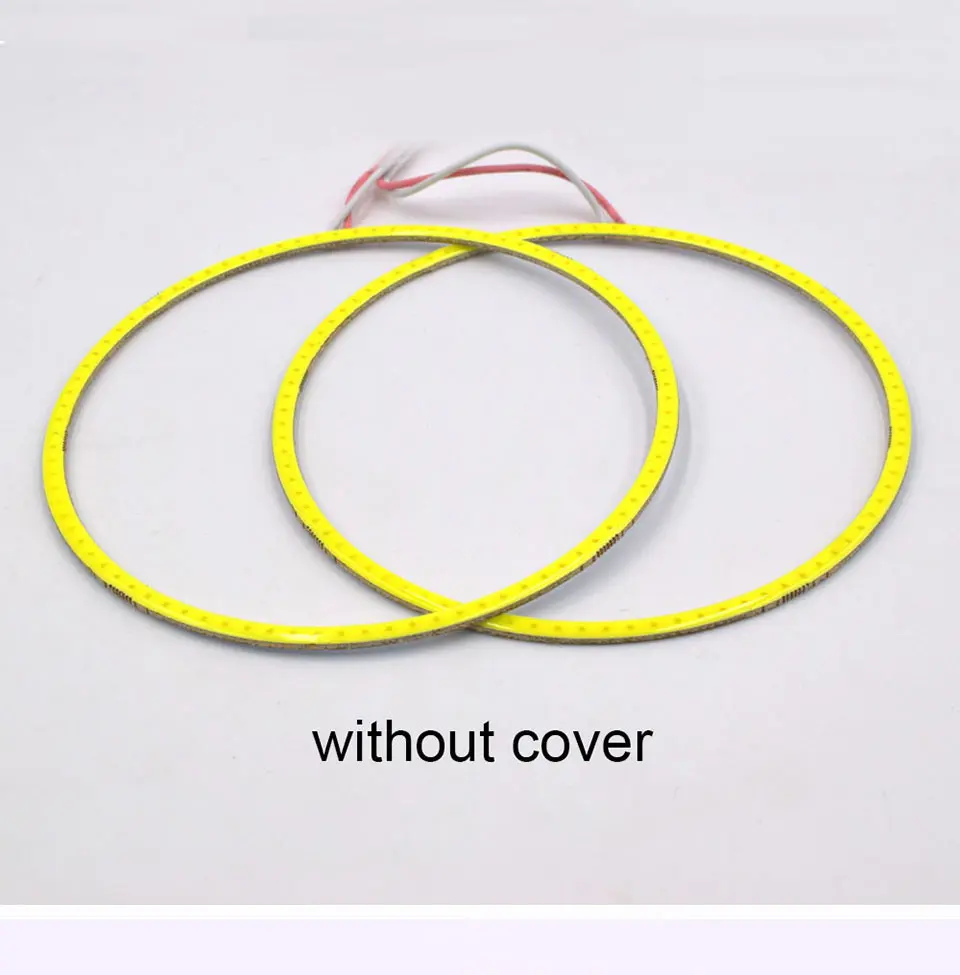 Cold White Car Angel Eye COB Light Circle Ring Headlight Lamp 12V Auto DRL Decoration Fog Lights Bulb 60CM-120CM 6000K (1)