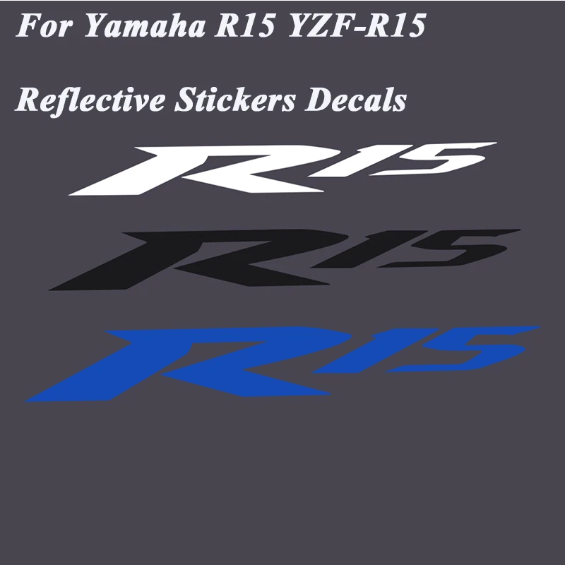

2PCS For Yamaha R15 YZF-R15 Motorcycle Reflective Laser Helmet Tank Helmet Tank Pad Decoration Sticker Motorbike Decals