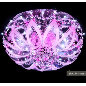 

Led ceiling light bedroom lamps colorful light living room lights round warm romantic crystal ceiling lamp wl3261447