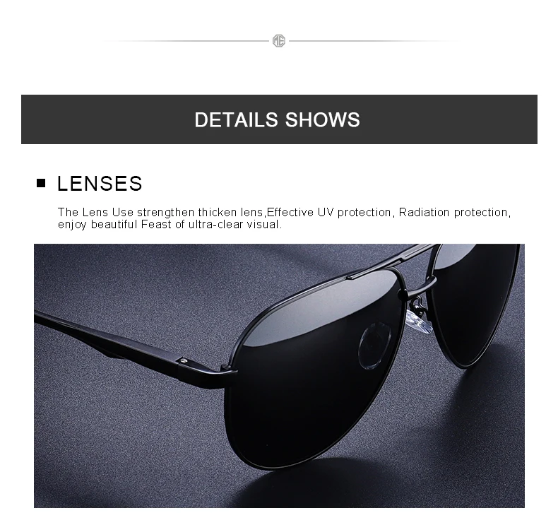 MERRY'S Для мужчин мода пилот солнцезащитные очки HD поляризованные солнцезащитные очки для мужчин для вождения Алюминиевые ножки UV400 защиты