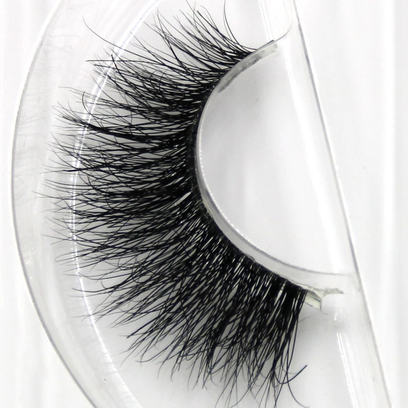 

YOKPN 100% Handmade Mink Eye Lashes Soft Makeup Tools Fake Eyelashes Cross Messy Natural Thick 3D False Eyelashes 1 Pairs