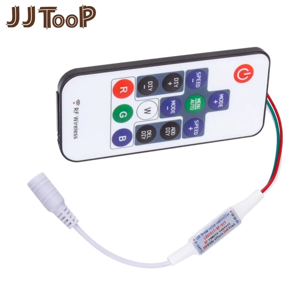 

14 Key DC 5V 12V RGB Wireless Remote Mini RF Dream-Color Controller for WS2812B WS2811 LED Strip