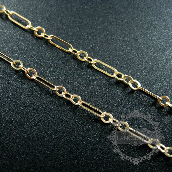 10 см/лот 2 мм плюс 2x6 мм золотое покрытие высокое качество цвет не потускненный кабель цепь DIY ожерелье цепь поставки фурнитура 1315016