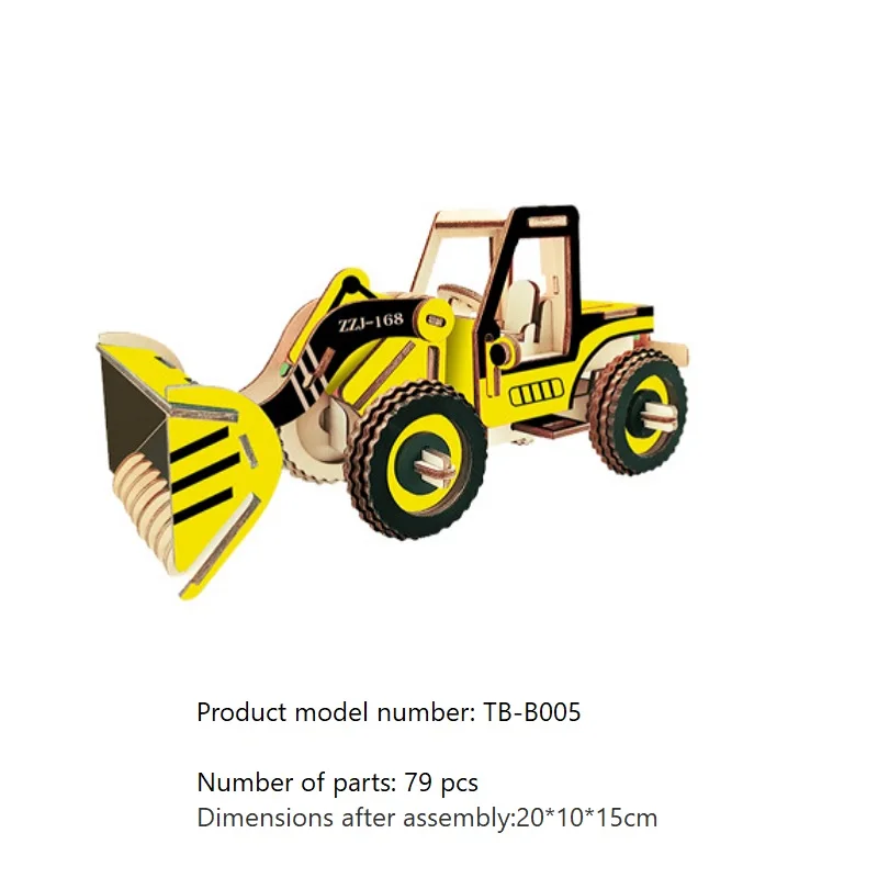 

3D Puzzles Wooden LOADER Kids Educational Learning Toys Art Crafts DIY Color Jigsaw Brain Teaser Boys Girls Games Gift