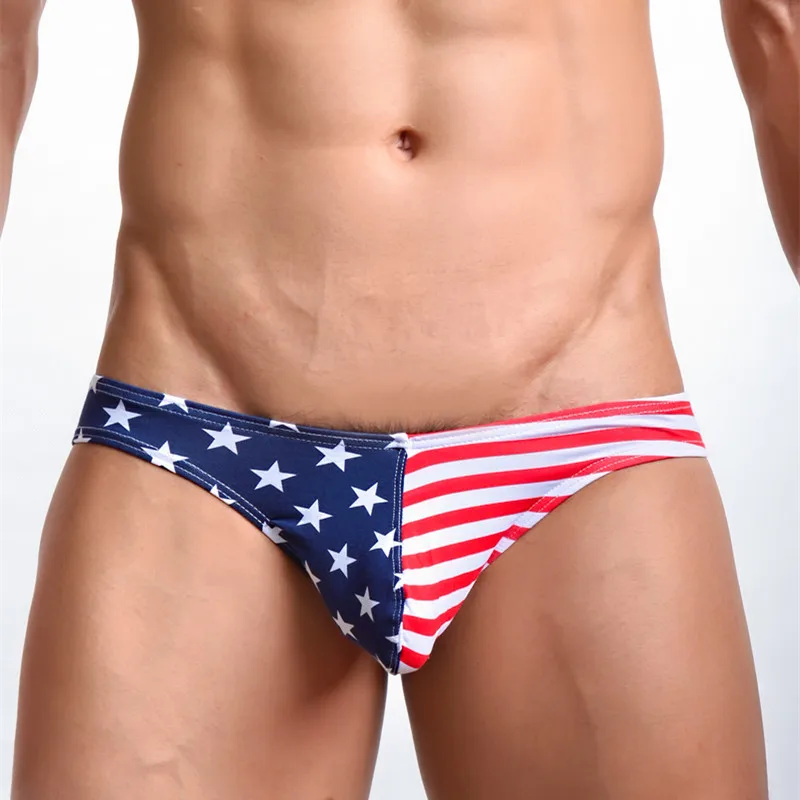 white boxer briefs Men's Cotton Male Foreign Trade AliExpress The American Flag Printed Breathable Muscle Underwear mens woven boxers