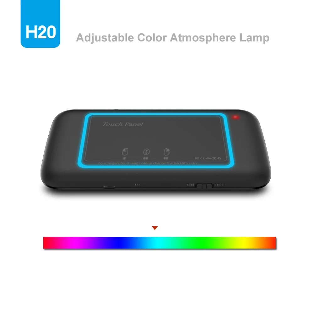 H20 мини беспроводная клавиатура с подсветкой Сенсорная панель Air mouse ИК пульт дистанционного управления для Andorid BOX Smart tv Windows PK H18 Plus