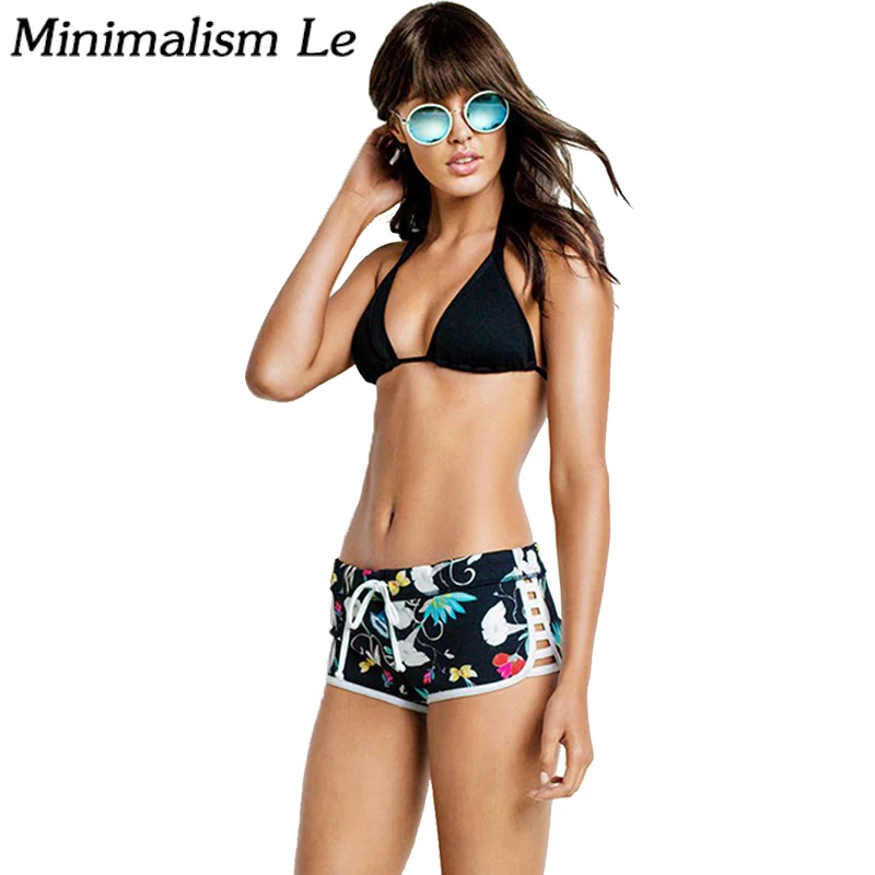 

Minimalism Le New Sexy Solid Bikinis 2018 Swimwear Print Bathing Suit Patchwork Biquini Women Swimsuit Monokini Bikini Set BK015