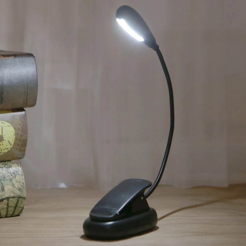 HNGCHOIGE 1 2 Вт Гибкая рукоятка с регулируемой яркостью 7 LED USB Настольная лампа