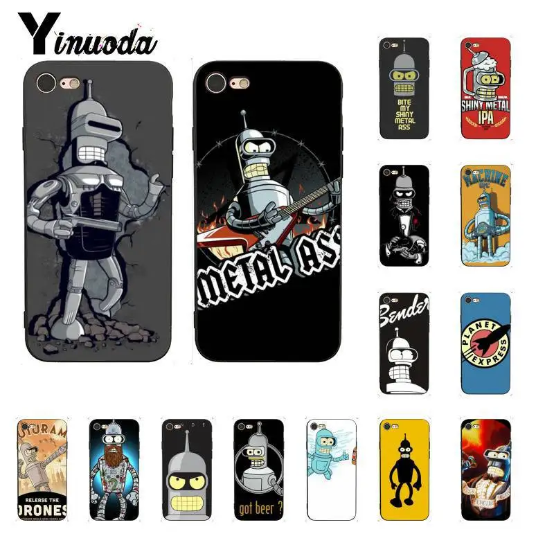 

Yinuoda Futurama Bender TPU Soft Silicone Phone Case Cover for iPhone 8 7 6 6S Plus X XS MAX 5 5S SE XR Fundas Capa
