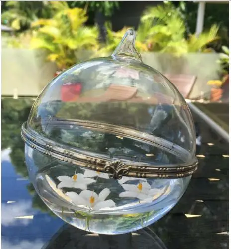 

60mm x 10pc DIY transparent glass ball paintable wedding memory bauble Xmas tree ornament openable by half fillable freeship