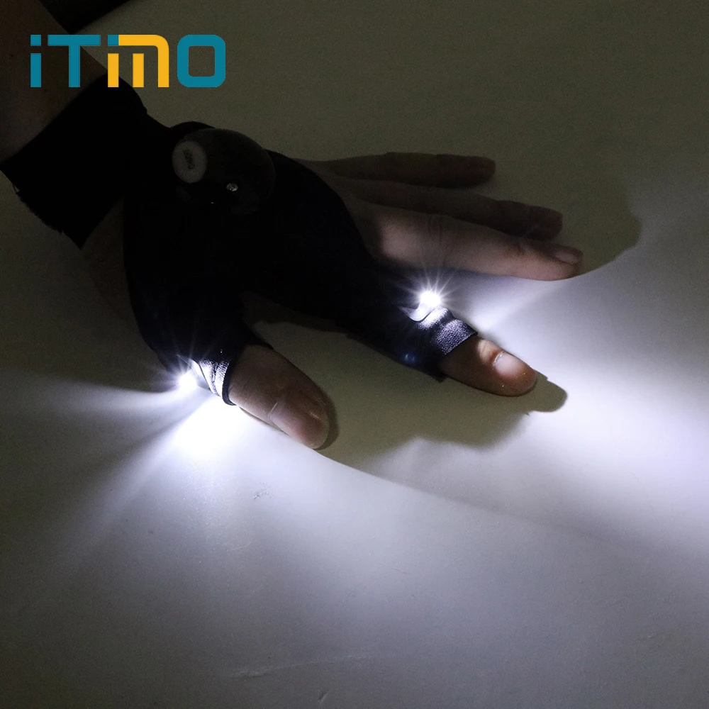 

ITimo Finger Light LED Glove Flashlight Torch Multi-use 1 Piece for Camping Hiking Fishing Repairing Mini Portable Light