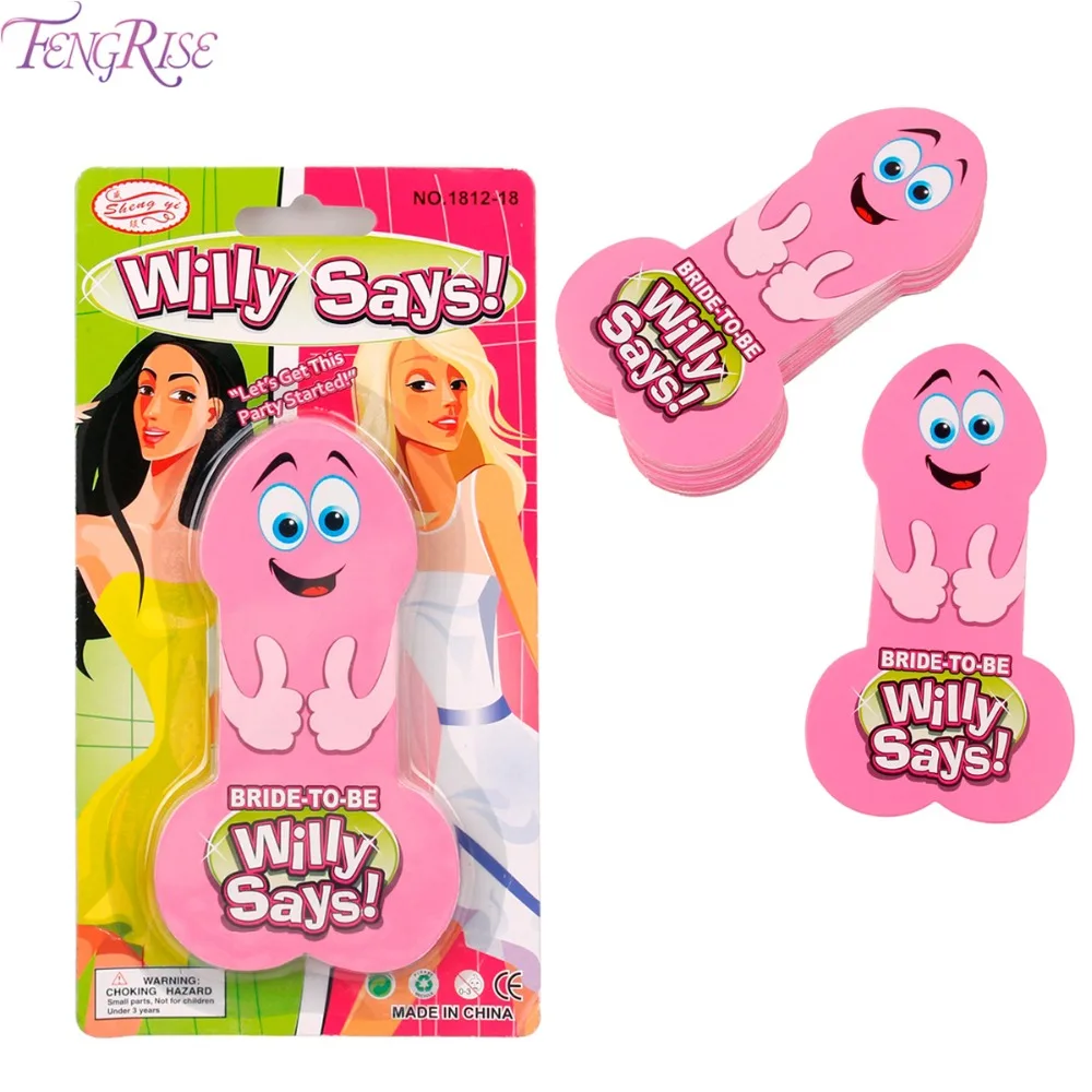 

FENGRISE 24pc Willy Says Game Cards Bride To Be Party Game Bachelorette Party Truth or Dare Game Cards Hen Girls Out Night Prop