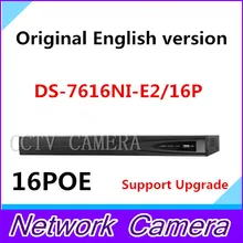 Free shipping Original Overseas DS-7616NI-E2/16P Embedded Plug & Play NVR Third-party network cameras supported