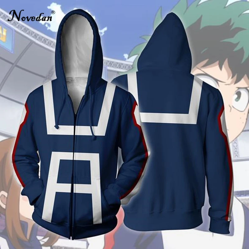 Толстовка с капюшоном моя геройская Академия Izuku Midoriya Shouto Todoroki Boku без героев