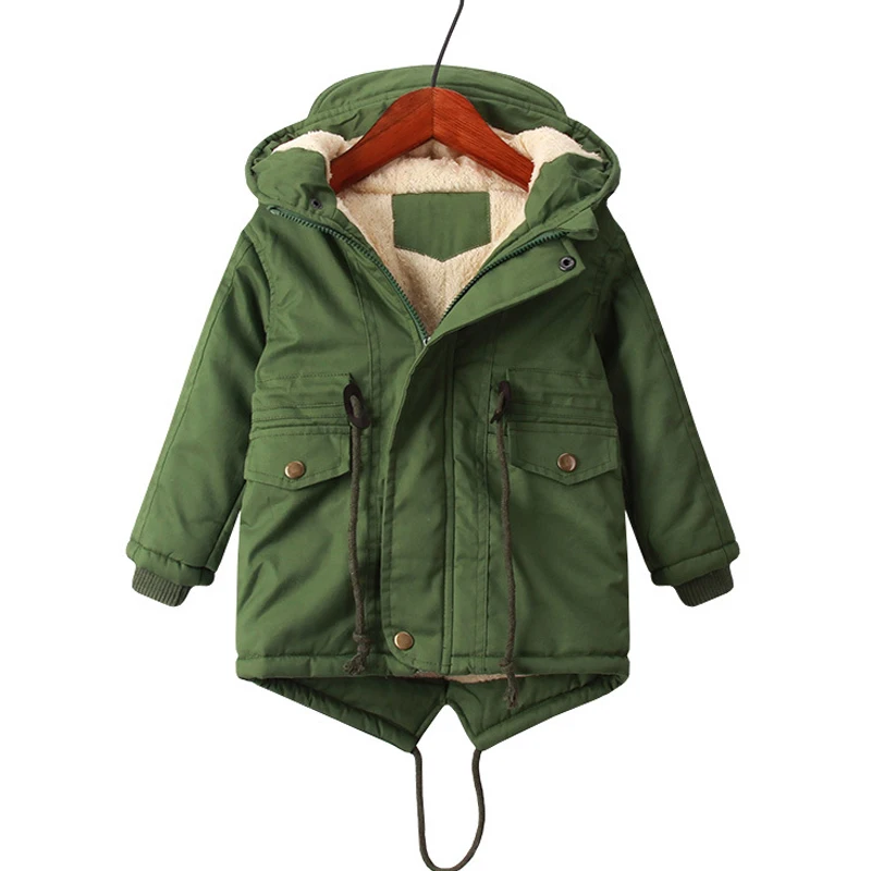 

Winter Children Down Parkas Boys Winter Coats Jacket for Boys Girls Warm Outerwear Hooded Kids Zipper Coats For Girls Children