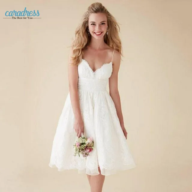 2017 Lace Ivory Short Wedding Dresses Bohemian Spaghetti Strap 2017 Lace Ivory Short Wedding Dresses Bohemian Spaghetti Strap Summer Gowns Under 100 Vestidos