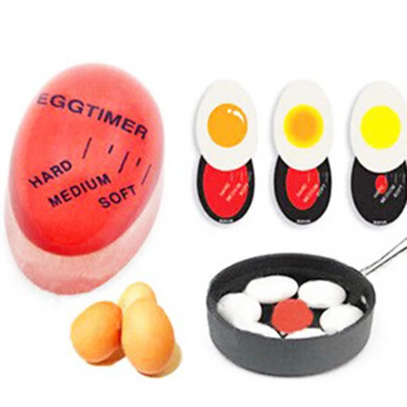 

1 Pcs Egg Perfect Color Changing Timer Eco-Friendly Resin Egg Timer Red Timer Tools Yummy Soft Hard Boiled Eggs Cooking Kitchen