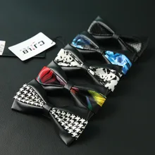Кожаный Галстук-бабочка повседневные мужские костюмы Cravats Skinny Slim Butterfly новая мужская модная Праздничная Свадебная вечеринка галстук-бабочка