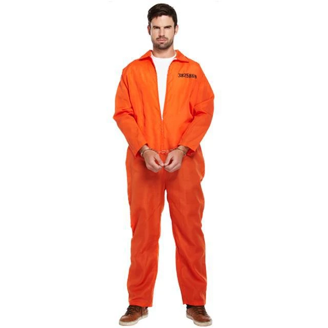 Orange boiler suit fancy dress Clearance