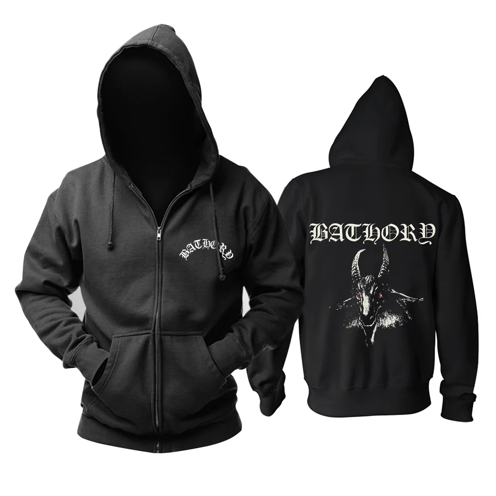 Толстовка с капюшоном от бренда Bathory Rock 4 дизайна свитшот на молнии изображением