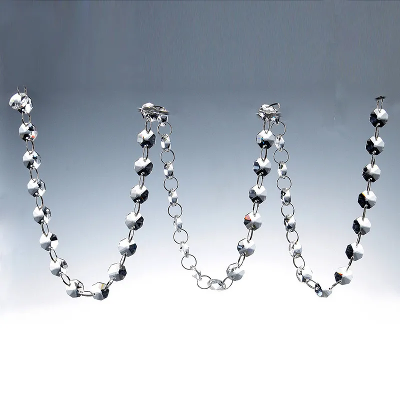 39 Inch Gl Crystal Octagonal Beads Clear Chandelier Chain 39 Inch Gl Crystal Octagonal Beads