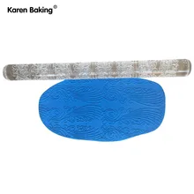 Кухонная утварь Павлин Узорчатая Скалка с тиснением прозрачный тисненый ремесло- AA279