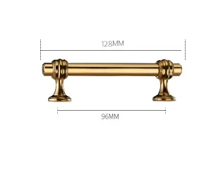 2 шт./лот американских и европейских оцинкованные мебельные винты Ручка ящика дверь для ящика шкафа Ручка Золотой Винтаж - Цвет: cc96mm
