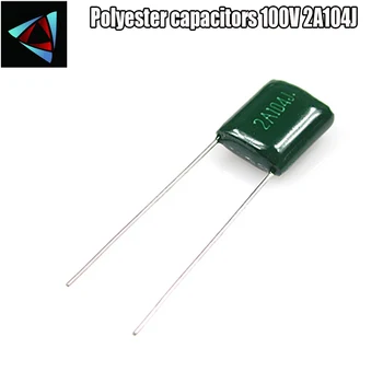 

20pcs Polyester film capacitor 2A104J 100V 100nF 0.1uF