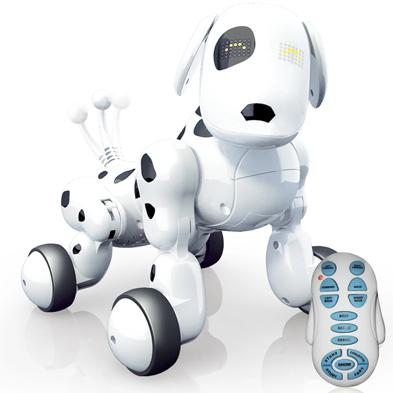 Robô de Controle Brinquedos para as Crianças 2.4g sem Fio Inteligente Remoto Eletrônico Dança Pet Música Educacional Interativo Falando Cão