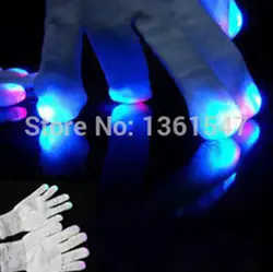 100 пар/лот (200 шт.) бесплатная доставка Магический вечеринок клубы концерты Танцы реквизит палец свет до Хэллоуин мигающий светодиод