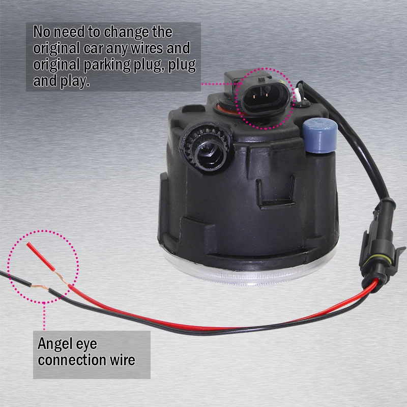  Cawanerl For Nissan Juke F15 Hatchback Car LED Fog Light Kit Angel Eye Daytime Running Light 4000LM - 32986937951