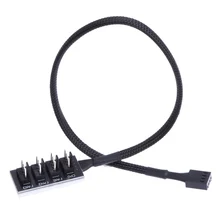 1pcs Host Case PC Cooler Fan Power Cable 1 Female to 4 Male 4Pin Socket Hub Splitter for 3Pin&4Pin PWM Cooling