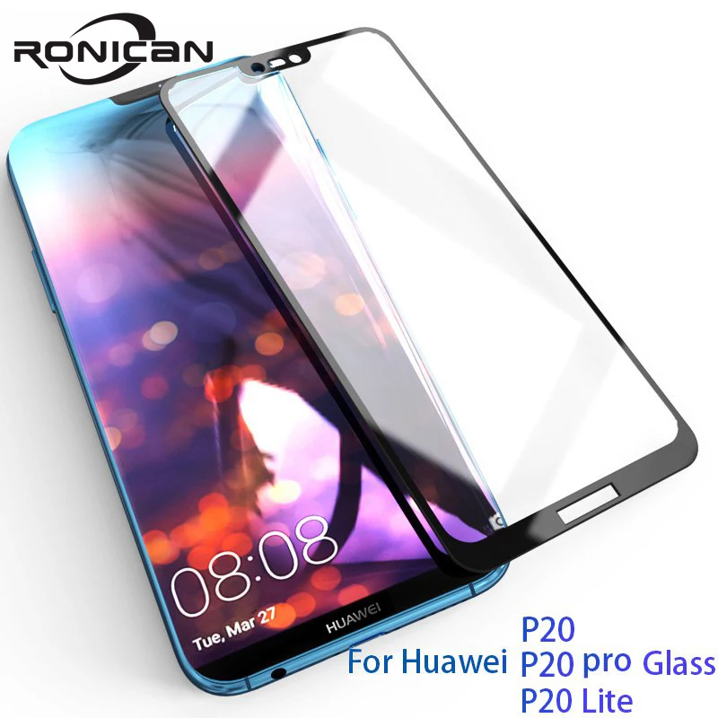 Ronican Huawei P20 P20 Pro Vetro Temperato Copertura Completa Lite Protezione Dello Schermo Hawei P 20 Film Huawei P20 Lite Vetro P20Lite P20 Pro