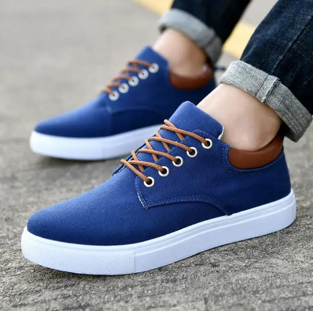 

2018 Men's casual shoes flat new canvas wild fashion Solid lightweight breathable casual shoes large VS01-10