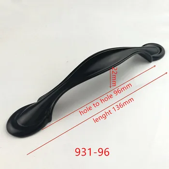 

Zinc Alloy Black Cabinet Handles American style Kitchen Cupboard Door Pulls Drawer Knobs Fashion Furniture Handle 931-96