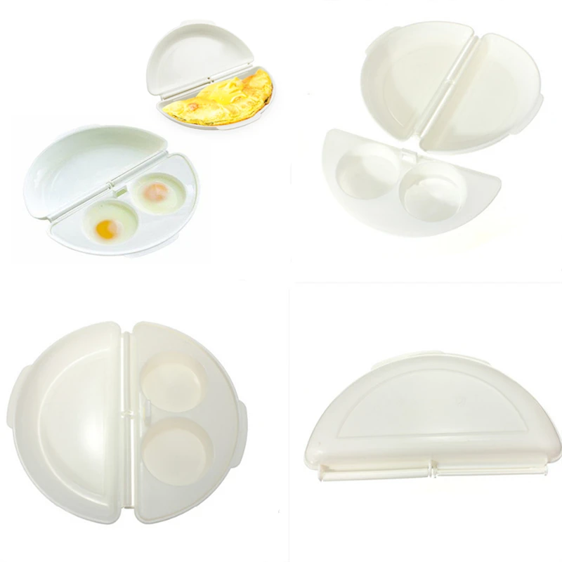 1 шт., лучшая, полезная плита-омлет с двумя яйцами, микроволновка, сковорода для приготовления омлета, пароварка для яиц, домашний кухонный инструмент