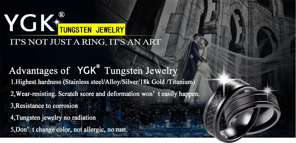YGK ювелирные изделия, Классические мужские обручальные кольца с символом, мужские обручальные кольца из карбида вольфрама, матовое кольцо черного и синего цвета, комфортное прилегание