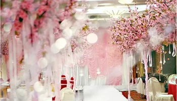 

Exellent 100pcs Peach blossom Simulation Artificial Plants Flower Floral Art Accessories DIY Home Living room Garden Decoration
