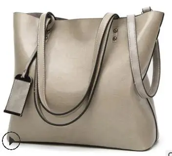 Роскошные сумки из натуральной кожи, женская сумка, дизайнерская женская сумка на плечо, винтажные женские сумки через плечо для женщин, высокое качество, C1079 - Color: Gray
