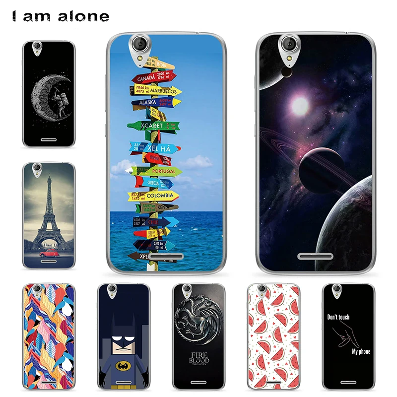 

I am alone Case For Acer Liquid Z630 Colorful Printing Drawing Transparent Plastic Phone Cover Soft Silicone TPU Phone Cases