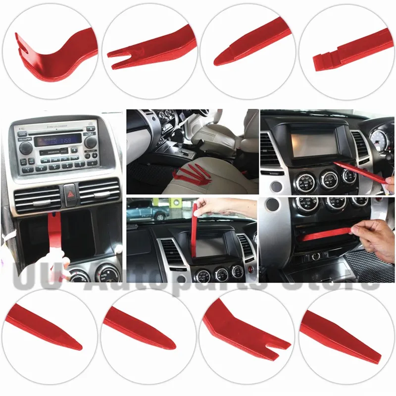 13 Pcs/Set Auto Upholstery Tools Nylon Auto Trim Removal Set with Clip Pliers and Fastener Removers