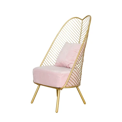 Новинка, металлический стальной стул для отдыха, стул из железной проволоки, полый обеденный кофейный металлический барный стул, банановый лист, свадебный стул