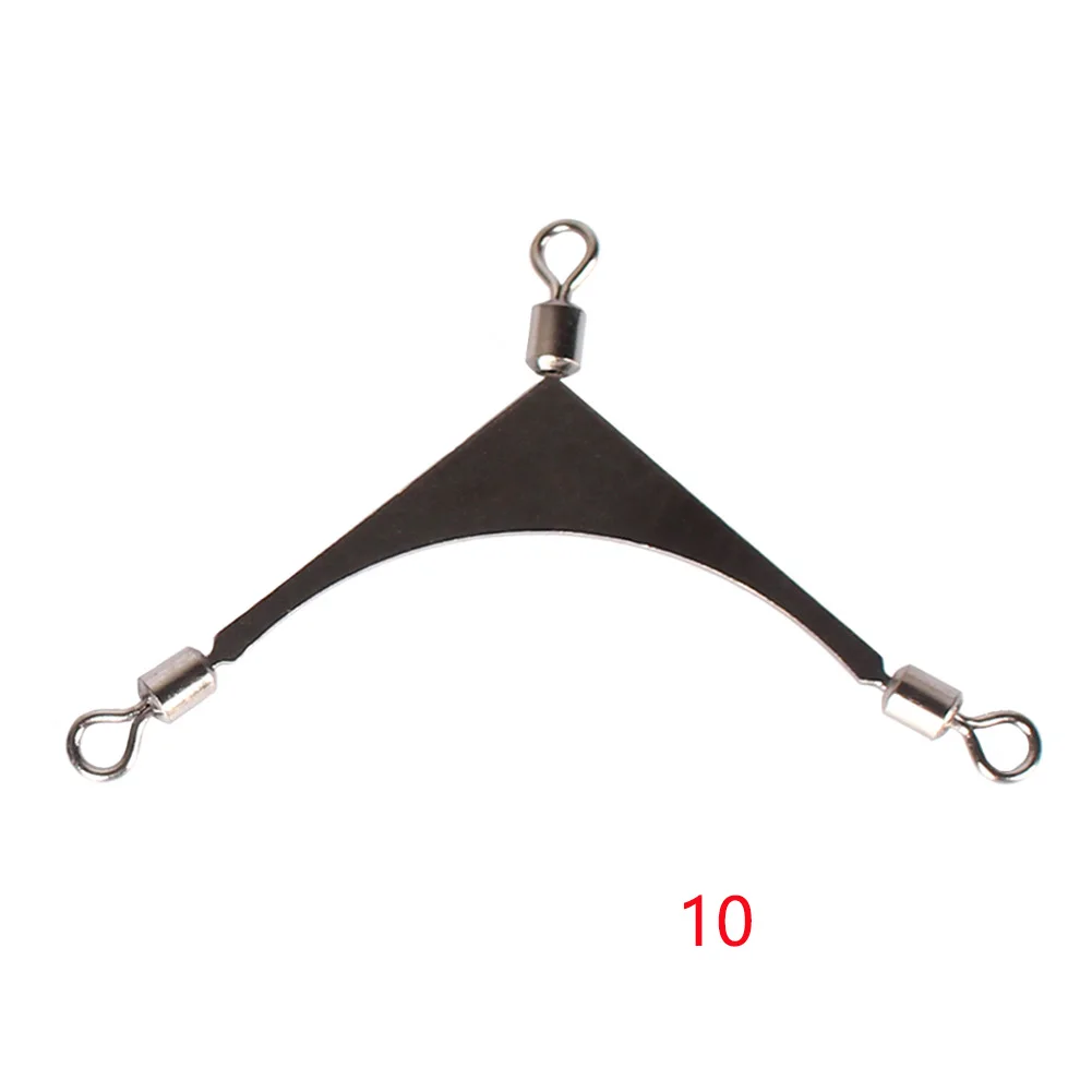 

20pcs Snap Line Fishing Swivel Simple Tools Rolling Splitter Accessories Smooth Outdoor Rustproof 3 Ways Connector Assist Tackle