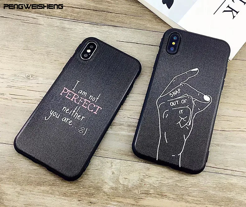 Fashion Design Slim Back Case For iPhone X For iPhone 7/7 Plus black back protector case for iphone 6S PLUS