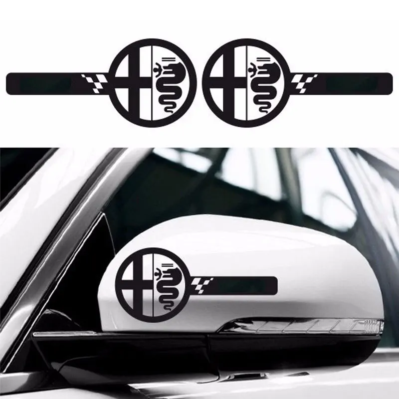 

2PCS FOR ALFA ROMEO Custom Wing Mirror Body Decals Stickers MiTo Giulietta Giulia 147 156