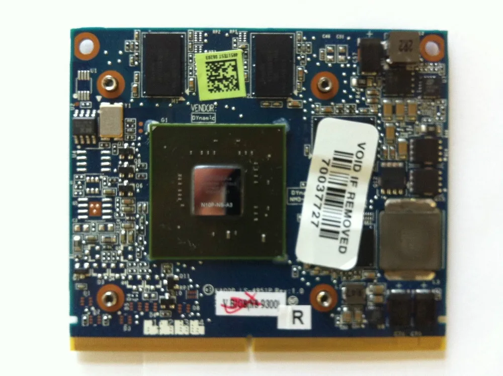 N10P-NS-A3  GRAPHICS CARD For  595820-001  8540 8540P NVS 5100 1GB MXM TYPE A LAPTOP VIDEO CARD